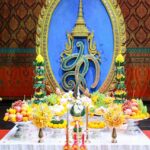 สถิตย์พงษ์ ประธานในพิธีบวงสรวงการแสดงโขนมูลนิธิส่งเสริมศิลปาชีพ ตอน'สัตยาพาลี'