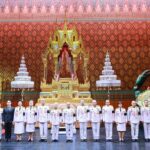 สถิตย์พงษ์ ประธานในพิธีบวงสรวงการแสดงโขนมูลนิธิส่งเสริมศิลปาชีพ ตอน'สัตยาพาลี'