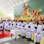 สถิตย์พงษ์ ประธานในพิธีบวงสรวงการแสดงโขนมูลนิธิส่งเสริมศิลปาชีพ ตอน'สัตยาพาลี'