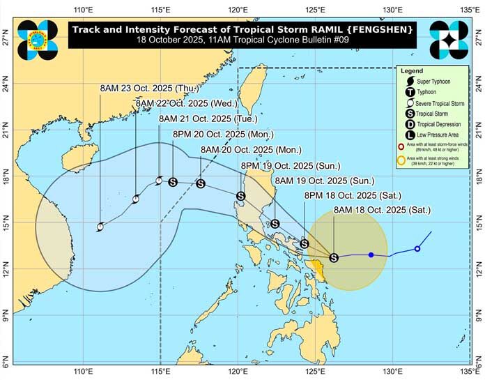 ฟิลิปปินส์อพยพ 9 พันคน ตั้งรับ “พายุโซนร้อนเฟิงเฉิน” เตือนฝนถล่ม-น้ำท่วมหนัก