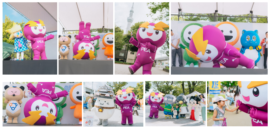 รูป Watt-D มาสคอต PEA ร่วมงาน Yurubirth 2025 ที่ญี่ปุ่น