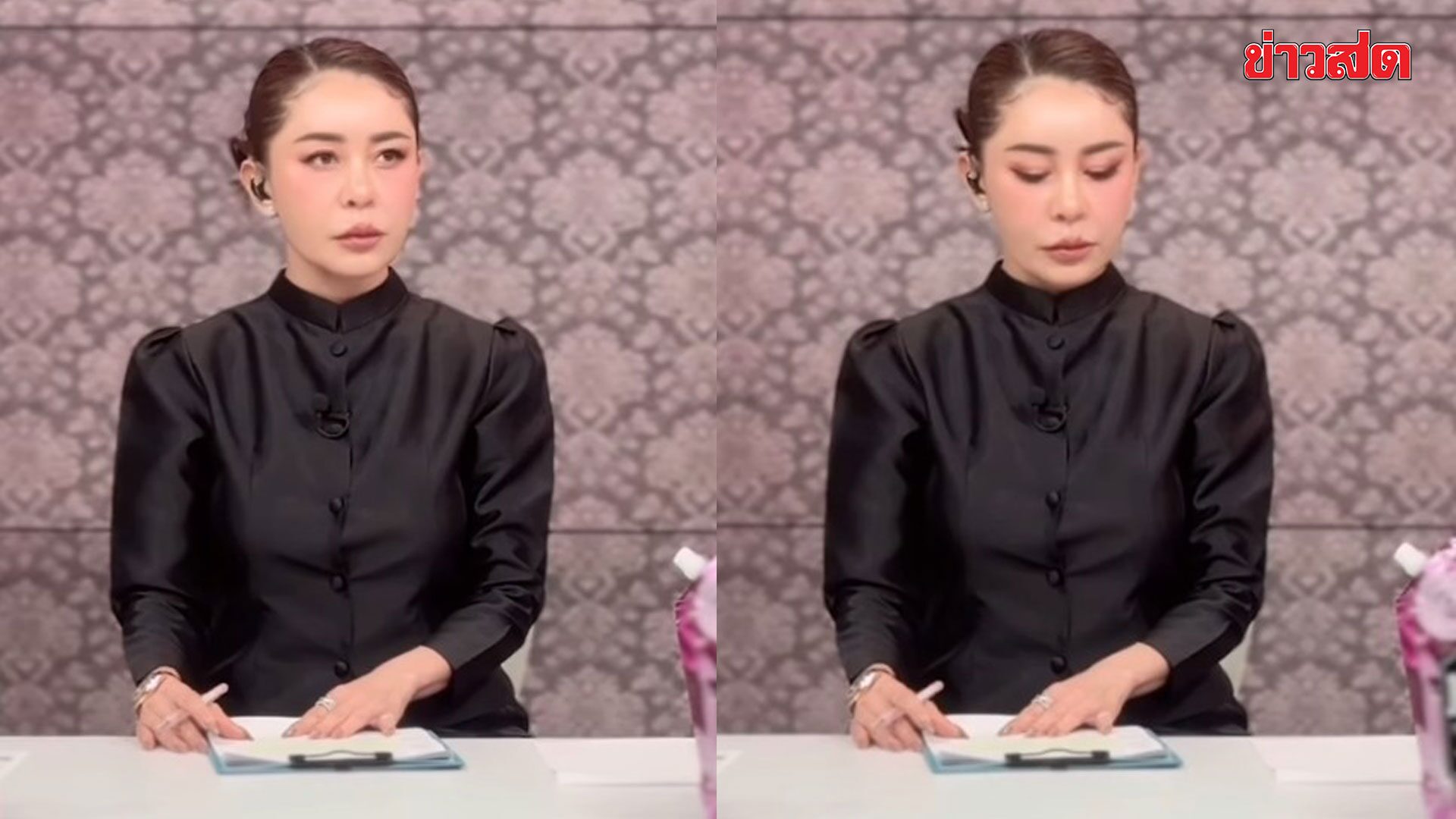 ภาพประกอบข่าว: เป็นเกียรติสูงสุดในชีวิต! “เป็กกี้ ศรีธัญญา” ได้รับเกียรติอ่านข่าวในพระราชสำนัก