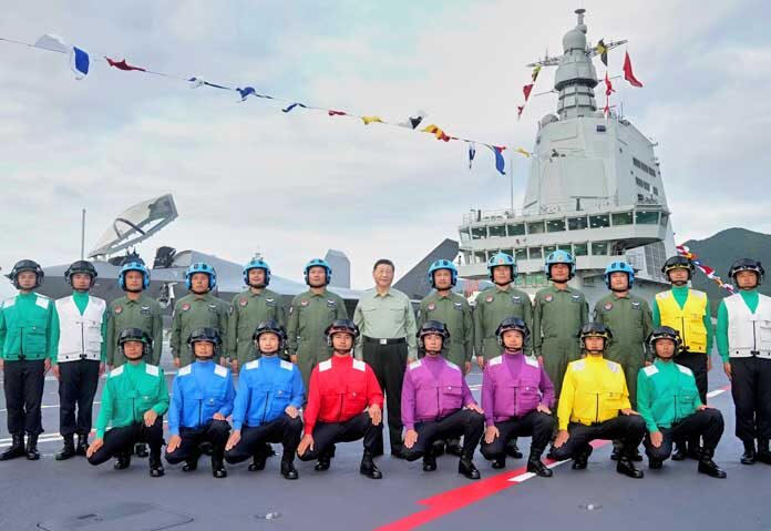 ทัพจีนประจำการ “เรือบรรทุกเครื่องบินลำที่ 3” พร้อมเปิดตัวสเตลท์ไฟเตอร์รุ่นใหม่