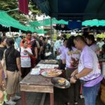 งานบุญใหญ่ทอดกฐิน วัดเพลงอุโบสถ์สีชมพู อิ่มบุญอิ่มท้อง โรงทานกว่า 130 ร้านอาหาร