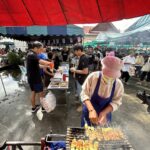 งานบุญใหญ่ทอดกฐิน วัดเพลงอุโบสถ์สีชมพู อิ่มบุญอิ่มท้อง โรงทานกว่า 130 ร้านอาหาร