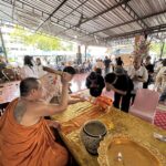 งานบุญใหญ่ทอดกฐิน วัดเพลงอุโบสถ์สีชมพู อิ่มบุญอิ่มท้อง โรงทานกว่า 130 ร้านอาหาร