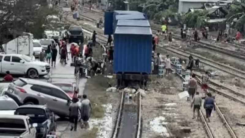 ไม่แผ่ว หาดใหญ่ เขต 8 บุกปล้นเบียร์ บนตู้คอนเทนเนอร์รถไฟ กลางชุมทางสถานีรถไฟหาดใหญ่