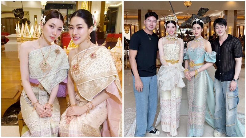 งดงามเหนือกาลเวลา! “หลิง-ออม” อวดโฉมชุดไทยจักรพรรดิ-ประยุกต์ล้านนา
