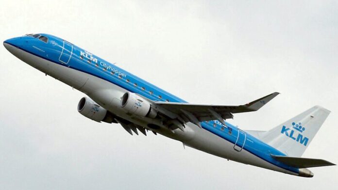 หนูยักษ์วิ่งบนเครื่องบิน KLM ขึ้นช่องเก็บของและตู้สัมภาระ