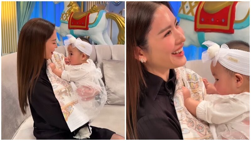 “แอฟ ทักษอร” ช็อตอุ้ม “น้องเหมียวหมี่” แ