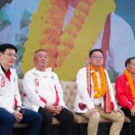 คล้องพวงมาลัยหม่ำ-แหนม ต้อนรับ 'ยศชนัน' อ้อนขอเสียง เพื่อไทย ชัยภูมิ 7 เขต ให้ถล่มทลาย