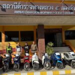 ตำรวจสอบสวนกลาง สกัดจับ กระบะตู้ทึบ 1 คัน จยย 8 คัน ก่อนหลุดชายแดน อ.เขมราฐ