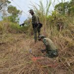 ศทช. กวาดล้าง ทุ่นระเบิด บ้านชำราก จ.ตราด พบ UXO ลูกระเบิด 120 มม. ยังไม่บึ้ม1นัด เร่งเก็บกู้ทำลาย