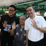 ตลาดดินแดงแตก 'อภิสิทธิ์' นำทีม หาเสียง ช่วย 'ศิริภา อินทรวิเชียร' ชาวบ้านให้กำลังใจ