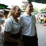 ตลาดดินแดงแตก 'อภิสิทธิ์' นำทีม หาเสียง ช่วย 'ศิริภา อินทรวิเชียร' ชาวบ้านให้กำลังใจ