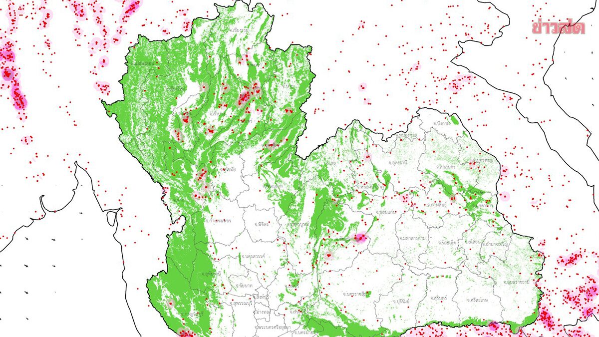 GISTDA Detects 931 Hotspots in Thailand, Cambodia Sees 3,300 Hotspots