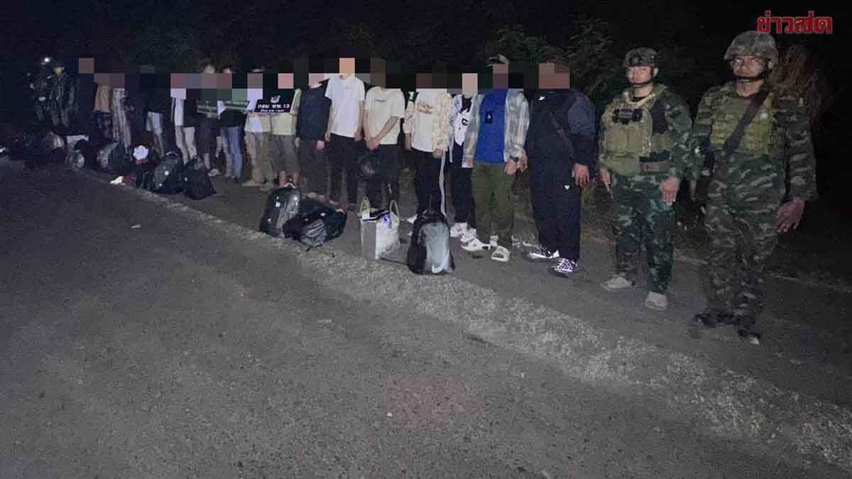 Military Special Task Force Captures 16 Chinese Scammer Administrators Illegally Entering Thailand