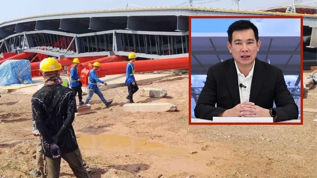 Sino-Thai Explains Massive Dome Collapse Due to Powerful Tornado, Confirms Care for 4 Injured