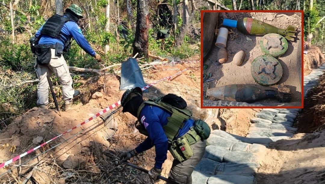 Thai Military Clears Unexploded Ordnance at Prasart Ta Khway, Discovers 7 Explosive Items