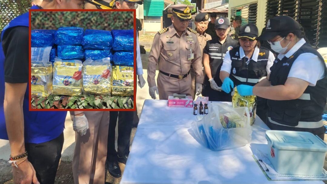 Border Patrol Intercepts Drug Smuggling Gang, Seizes 100 Kilograms of Crystal Meth Valued at 14 Million Baht