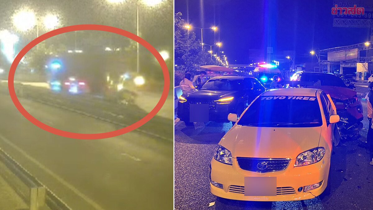 Dramatic Moment: Car Slams into Truck, Causing 10-Vehicle Crash with 6 Injured