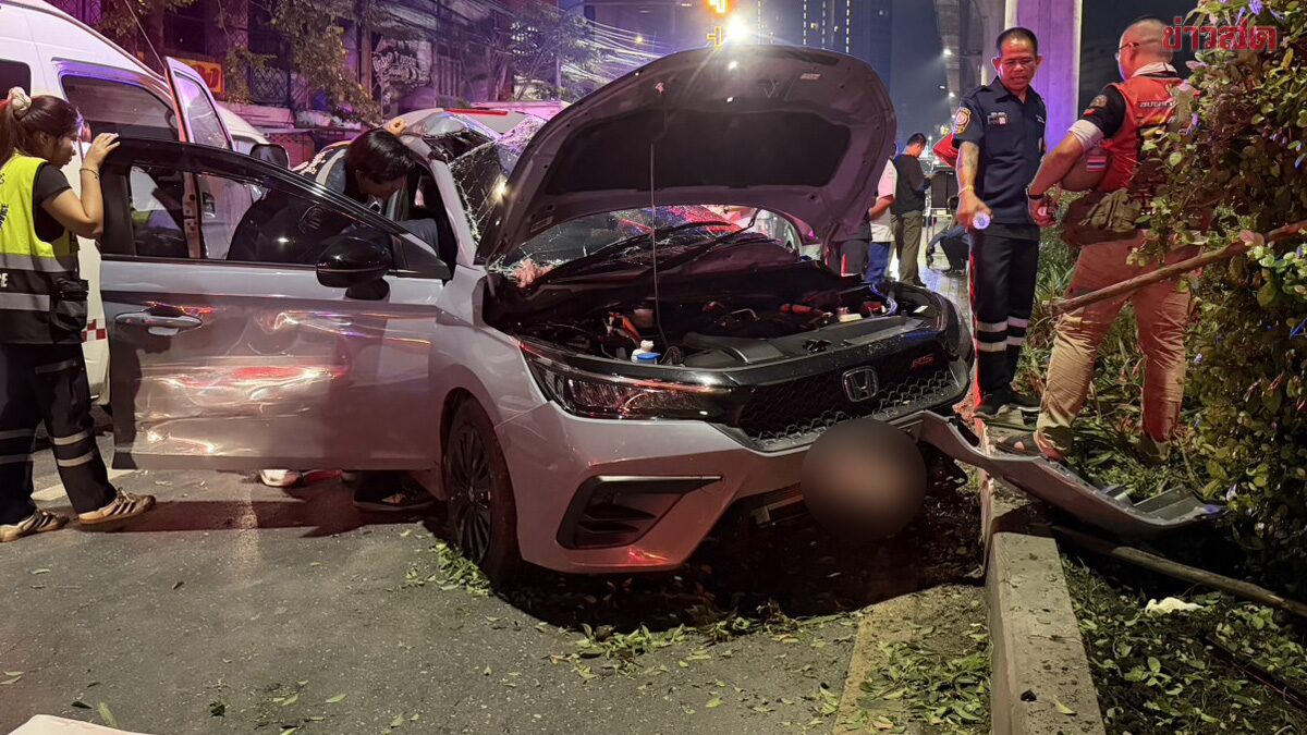 Tragic Accident: Young Female Teacher Dies After Crashing Car into Taxi and BTS Pillar