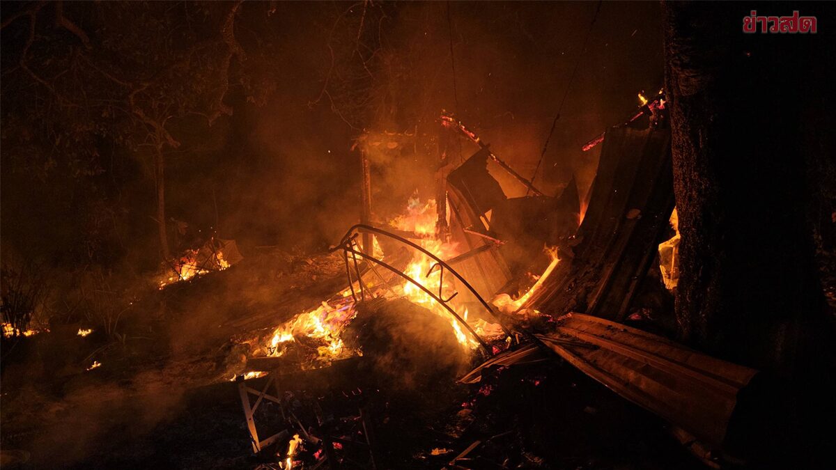 Fire Destroys Residence in Bang Sare, Damages Exceed Half a Million Baht