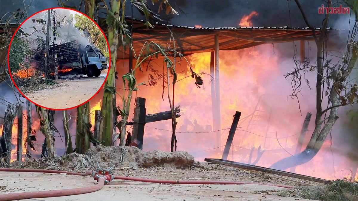 Old Motorcycle Explodes, Causing Massive Fire at Second-Hand Goods Warehouse