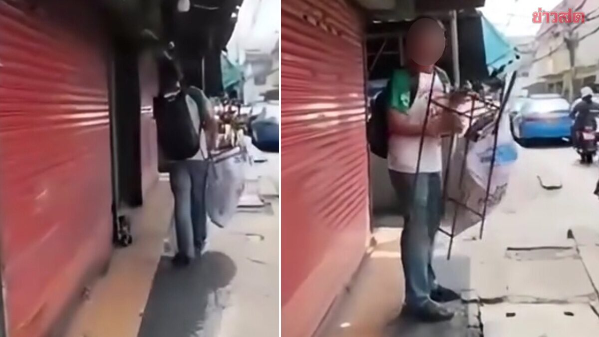 Angry Motorcyclist Rides on Sidewalk, Confronts Pedestrian Who Won't Move Aside, Creates Viral Incident