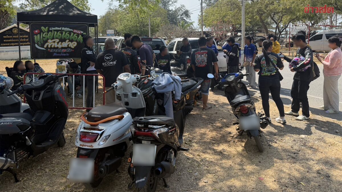 Chaos in Sattahip: Thousands of Motorcycle Riders Descend on Nang Ram Beach