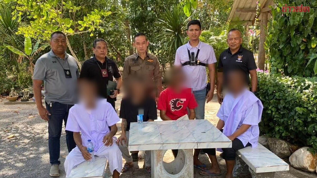 Drug Bust at Famous Surat Thani Temple: 4 Monks Caught Playing Slots, Drug Dealer Arrested