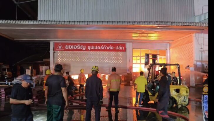 Thung Song Warehouse Fire Causes Over 60 Million Baht in Damage