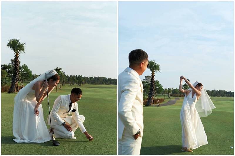 ว่าที่บ่าวสาว เปอร์-ยิหวา ปล่อยภาพพรีเวดดิ้ง สนามกอล์ฟสุดหวาน