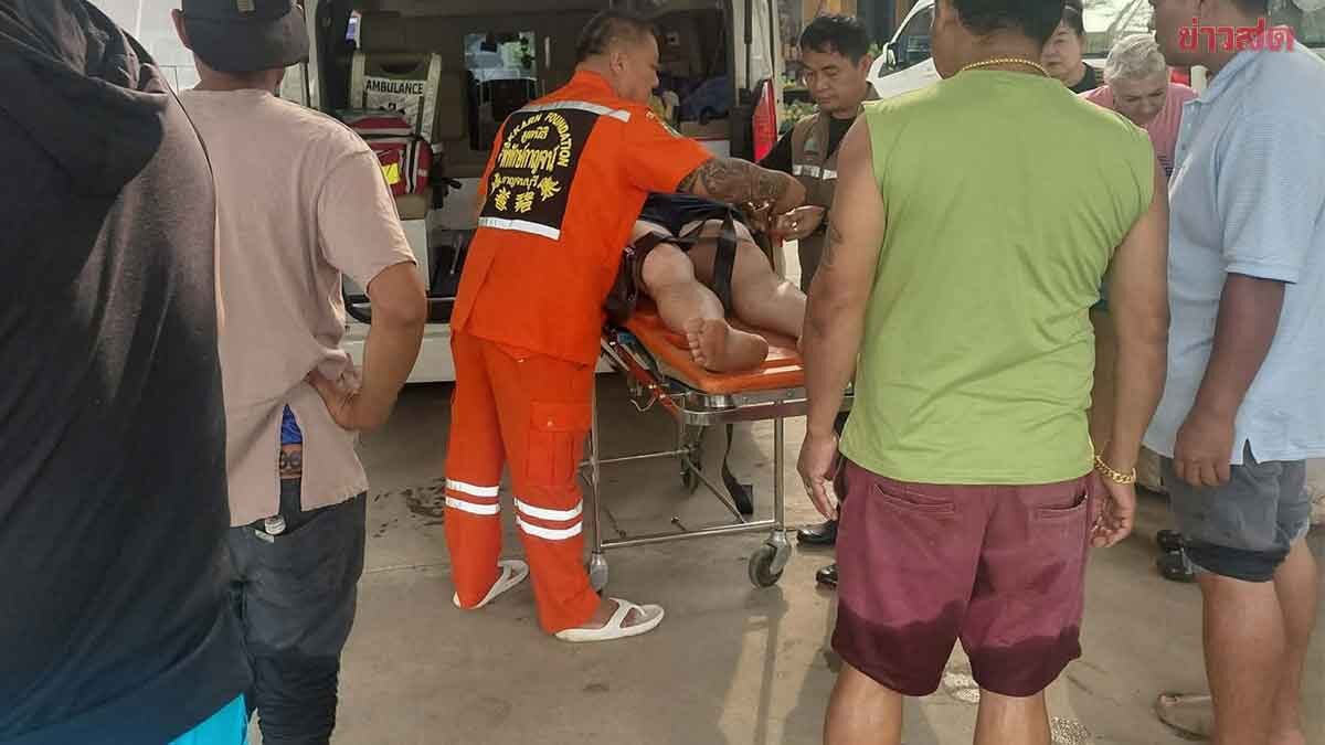 ชาวรัสเซีย เล่นน้ำแควน้อยไหลเชี่ยว หมดแรงใกล้จม ชูชีพเอาไม่อยู่ หวิดสิ้นชีวิต โชคดีชาวบ้านช่วยทัน