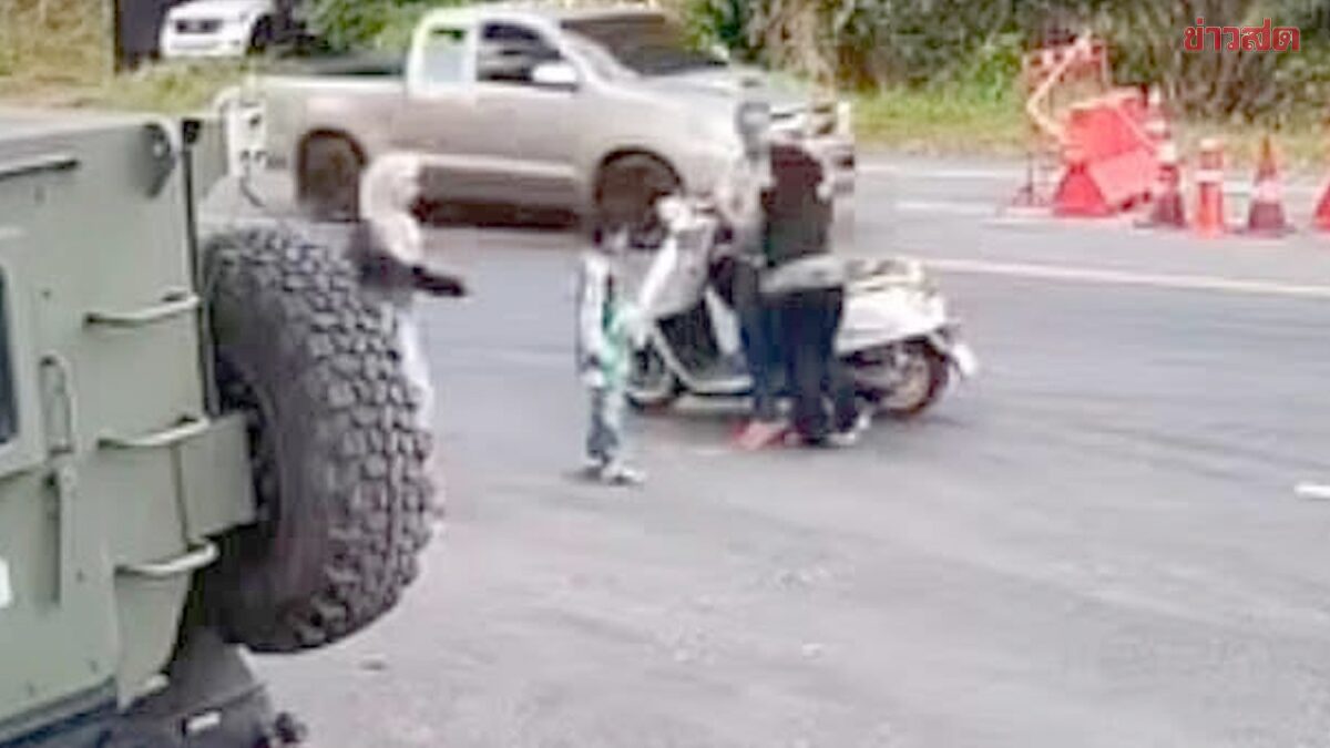 หญิงวัย 39 ซ้อนจยย.สามีมาดีๆ โดนลอบยิงเจ็บสาหัส ก่อเหตุอุกอาจใกล้กับฐานตชด.