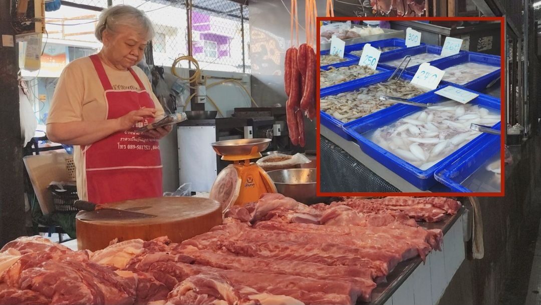 วิกฤตน้ำมัน กระทบ ตลาดสด พ่อค้าแม่ค้า โอด หมู-อาหารทะเล ตรึงราคาไม่อยู่ จ่อปรับขึ้น