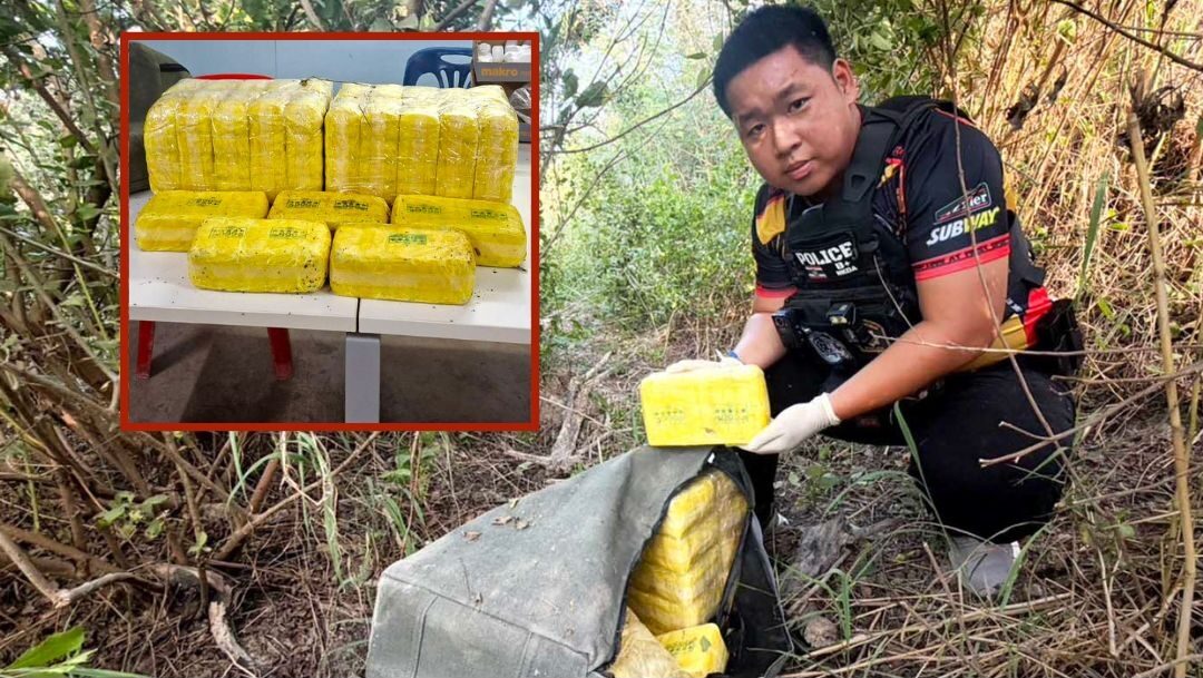 ตร. ไล่ล่าระทึก แก๊งขนยาเสพติด คนร้าย จอดรถเผ่นหนี-โยนของกลางทิ้ง ยึดยาบ้า5แสนเม็ด