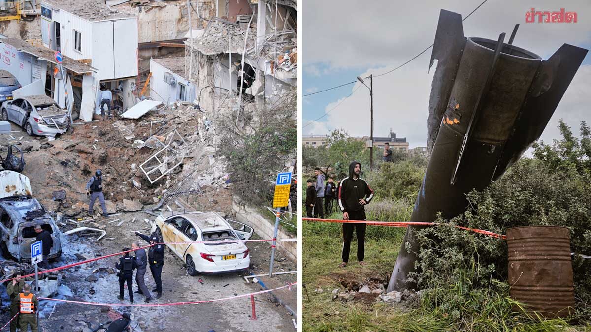อิหร่านยิงขีปนาวุธคลัสเตอร์ “ถล่มเทลอาวีฟ” บาดเจ็บหลายราย-บ้านเรือนพังยับเยิน