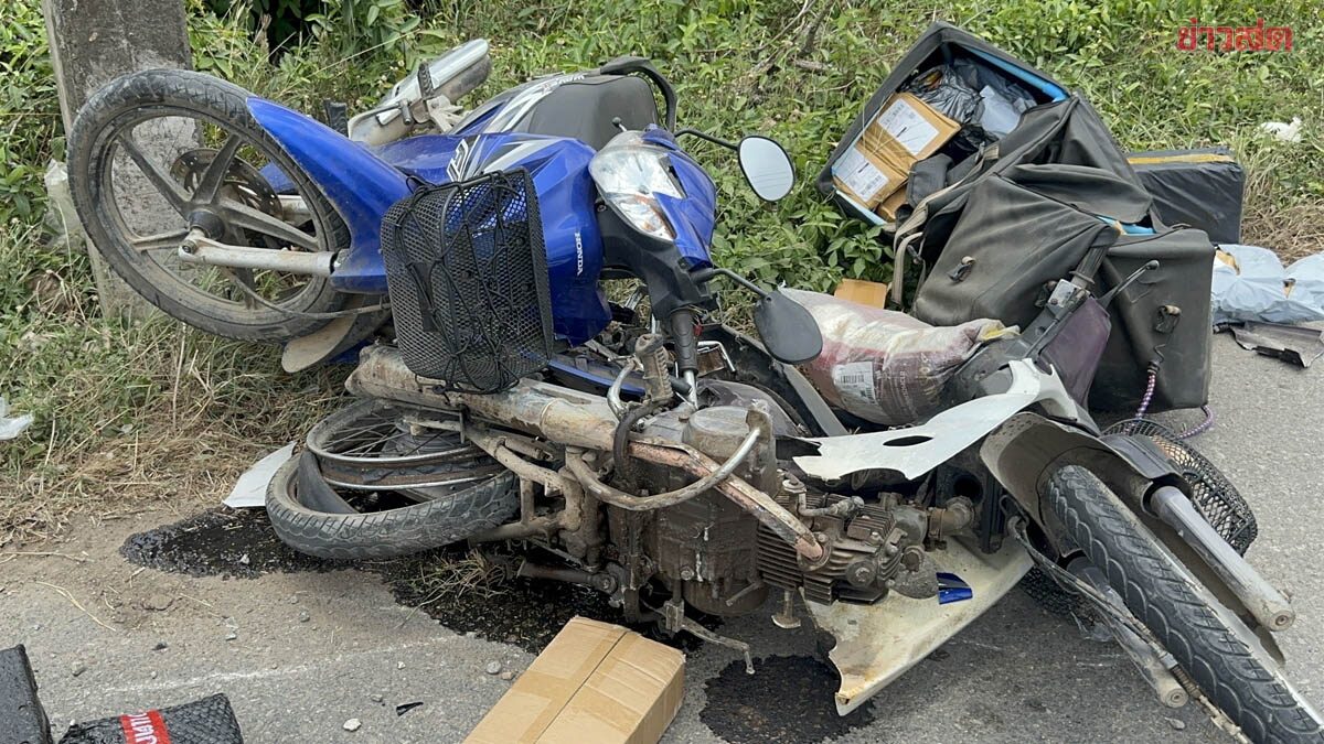 นาทีชีวิต! ปั๊มหัวใจยื้อไม่ทัน สองสามีภรรยา เสียชีวิตสลด หลังถูกกระบะพุ่งชนท้ายกระเด็นไกล