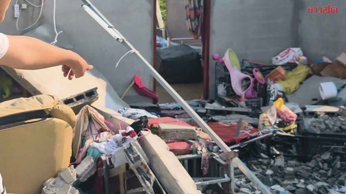 เผยนาทีชีวิต พายุฤดูร้อนถล่ม ซัดบ้านพังยับ ทับผู้ป่วยติดเตียงวัย78 เสียชีวิต