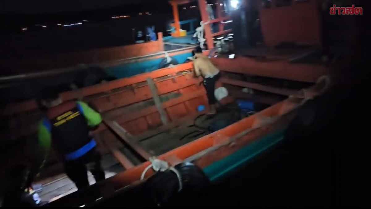 จับกลางทะเลตราด สกัดเรือกัมพูชา ลอบขน เนื้อปูแกะ 66 ลัง รวบ 6 เขมร เตรียมส่งเข้าไทย