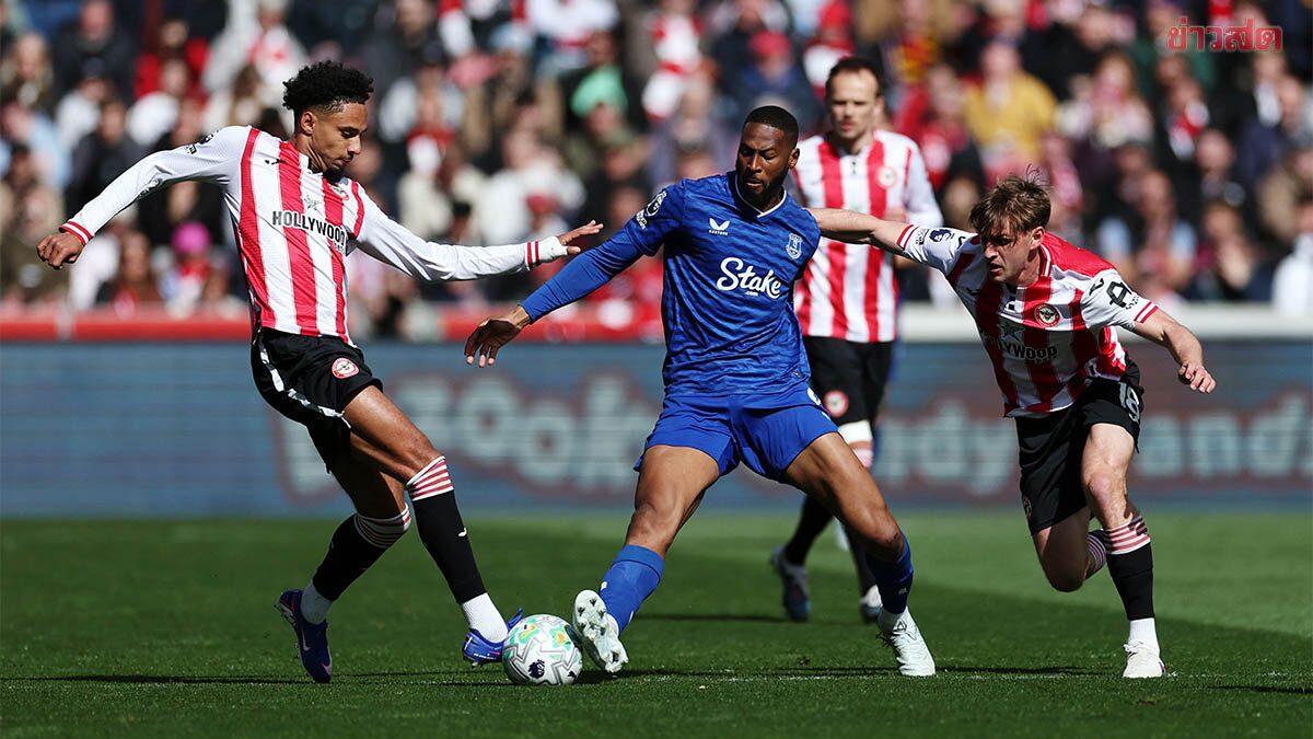 เบรนต์ฟอร์ดชวดชัยโดนเอฟเวอร์ตันตีเจ๊าทดเจ็บศึกลุ้นตั๋วยุโรป พรีเมียร์ลีก