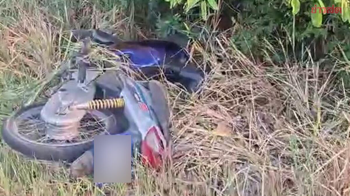 ผู้ช่วยช่าง อบต. ขี่จยย.แหกโค้งชนต้นไม้ ร่างกระเด็นเสียชีวิตสลด