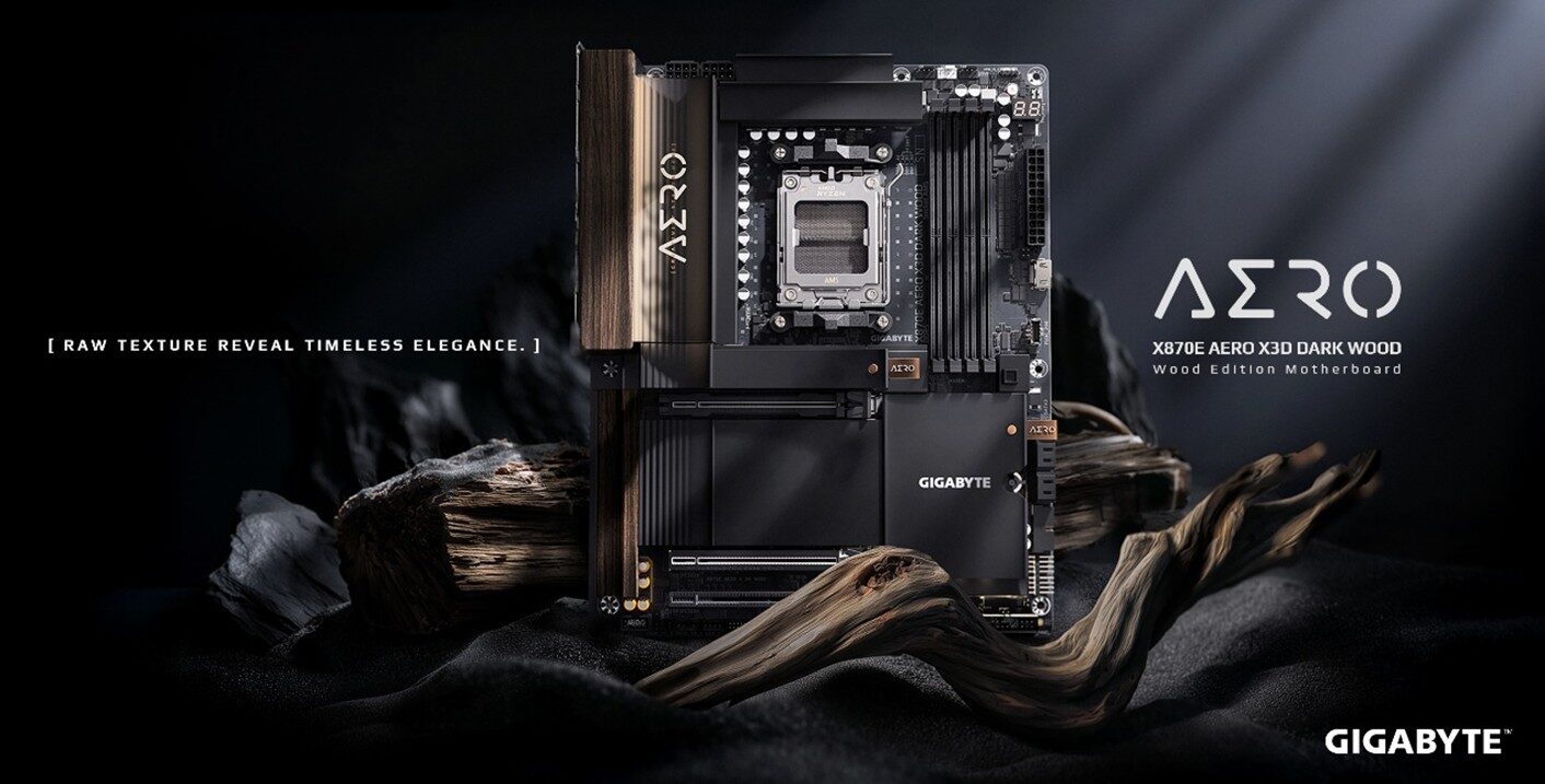 X870E AERO X3D DARK WOOD นิยามใหม่ของเมนบอร์ด
