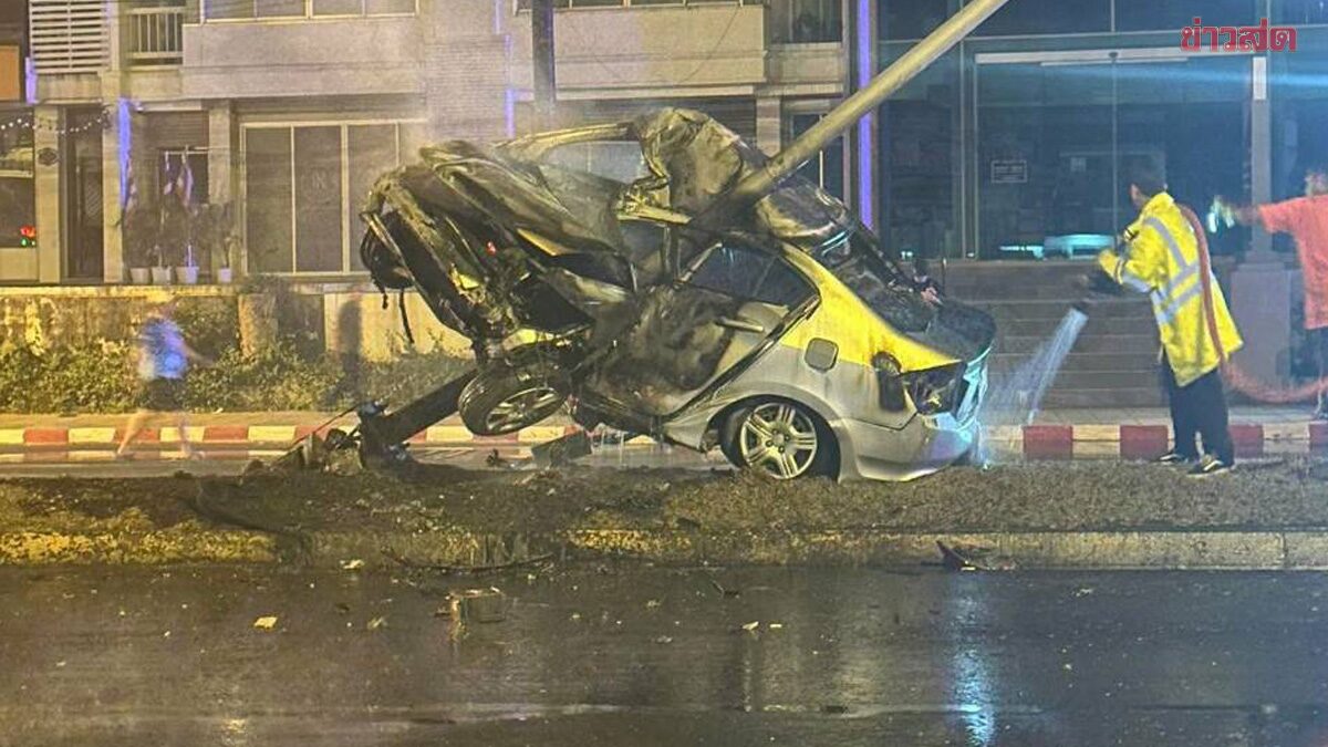 หนุ่มขี่จยย.เสียหลักล้ม เก๋งตามมา เหยียบซ้ำขาด 2 ท่อน เสียชีวิตสลด