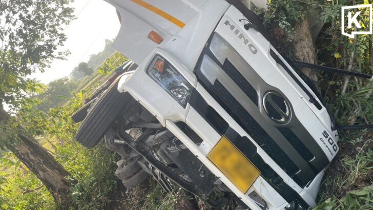 Woman freed after lorry crashes into tree in Khon Kaen