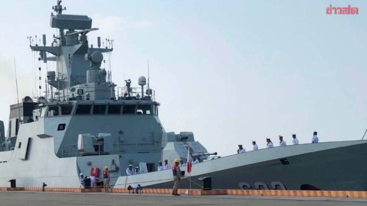 จีนส่ง เรือคอร์เวต Type 056 ถึงเรือฐานทัพเรือเรียมแล้ว กัมพูชา เตรียมรับมอบ 8 เม.ย.
