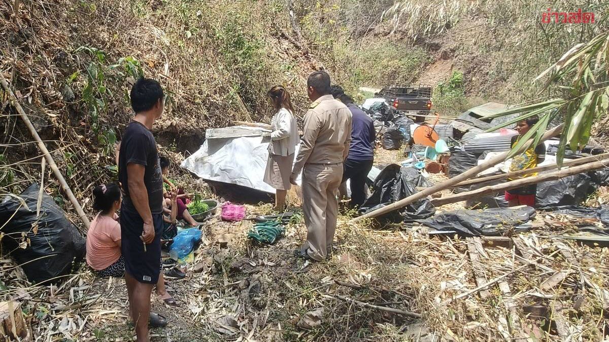 อพยพชาวบ้านแม่สามแลบหนีระเบิด เข้าที่ปลอดภัย หลังกองทัพเมียนมา ทิ้งบอมบ์โจมตี ทหาร KNU