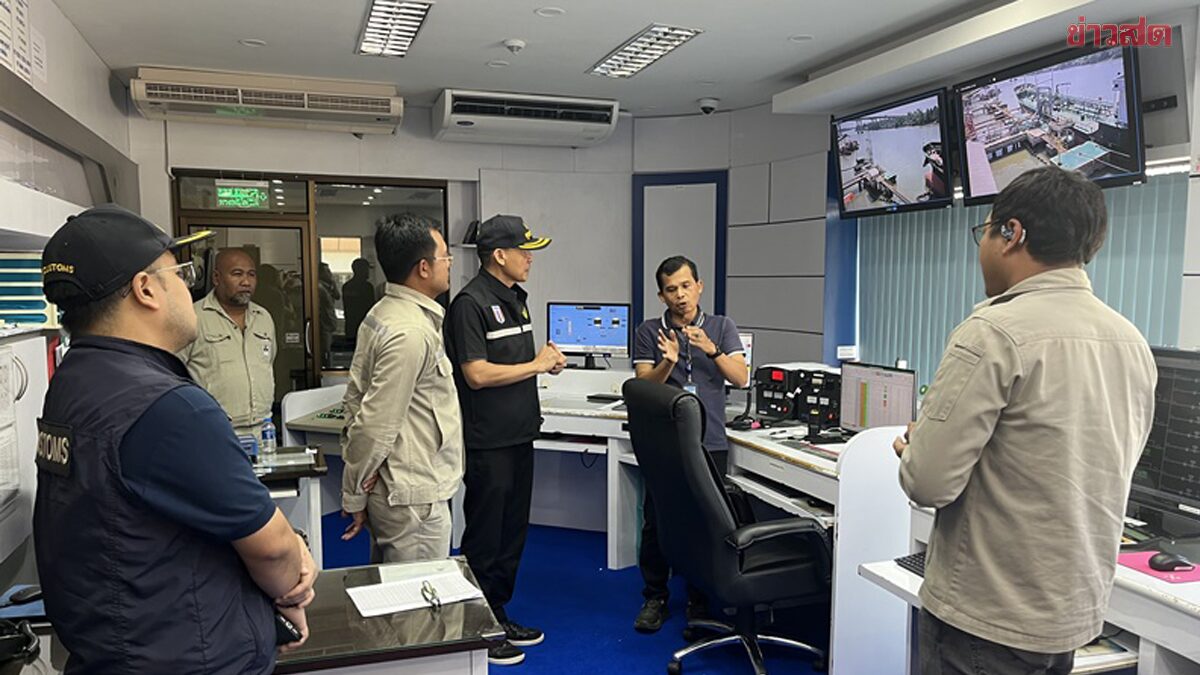 ศุลกากรบ้านดอนตรวจการคลังน้ำมัน ป้องกันการกักตุนน้ำมัน