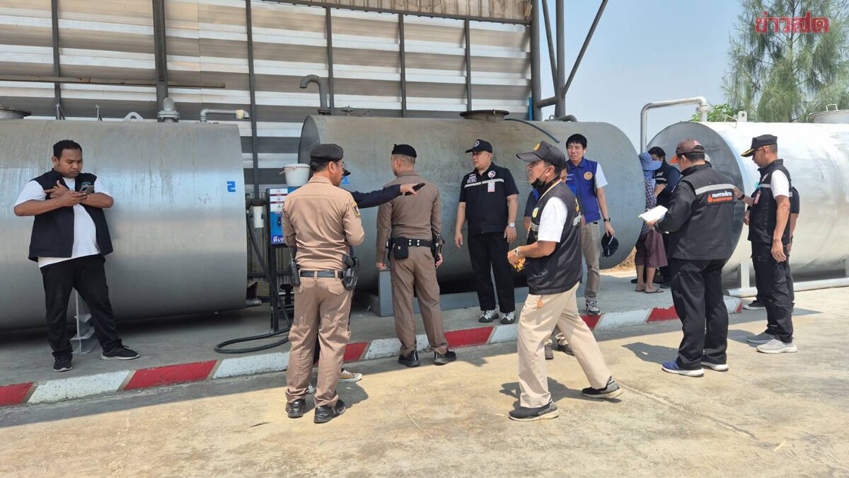 บุกโรงงานราชบุรี พบกักตุนน้ำมัน ‘ดีเซล’ ไว้มากถึง 142,000 ลิตร